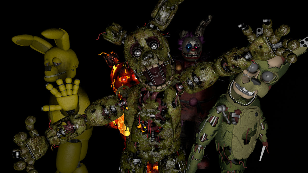 Spring Trap Chan Team Springtrap - By Benji-Chan by BenjaminToyBonnie on DeviantArt