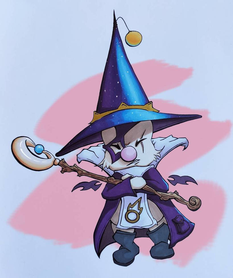 Black mage moogle by Uniquemarine on DeviantArt
