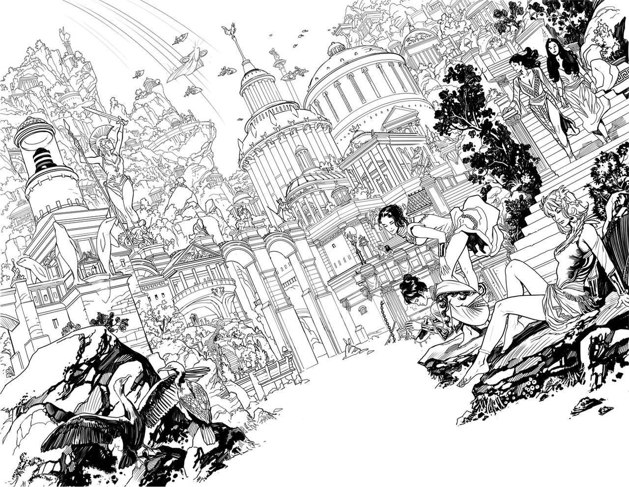 Wonder Woman Earth One (14-15) by YanickPaquette