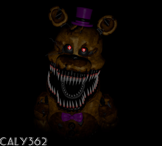 FNAF - Nightmare Fredbear (wallpaper) by SirFreddyFazbear on