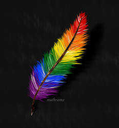 Rainbow Feather Quill