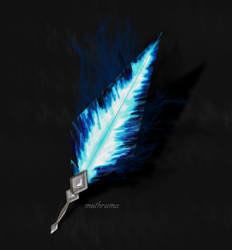 Blue Flame Feather Quill