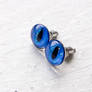 Dragon's eyes - hand painted glass earrings
