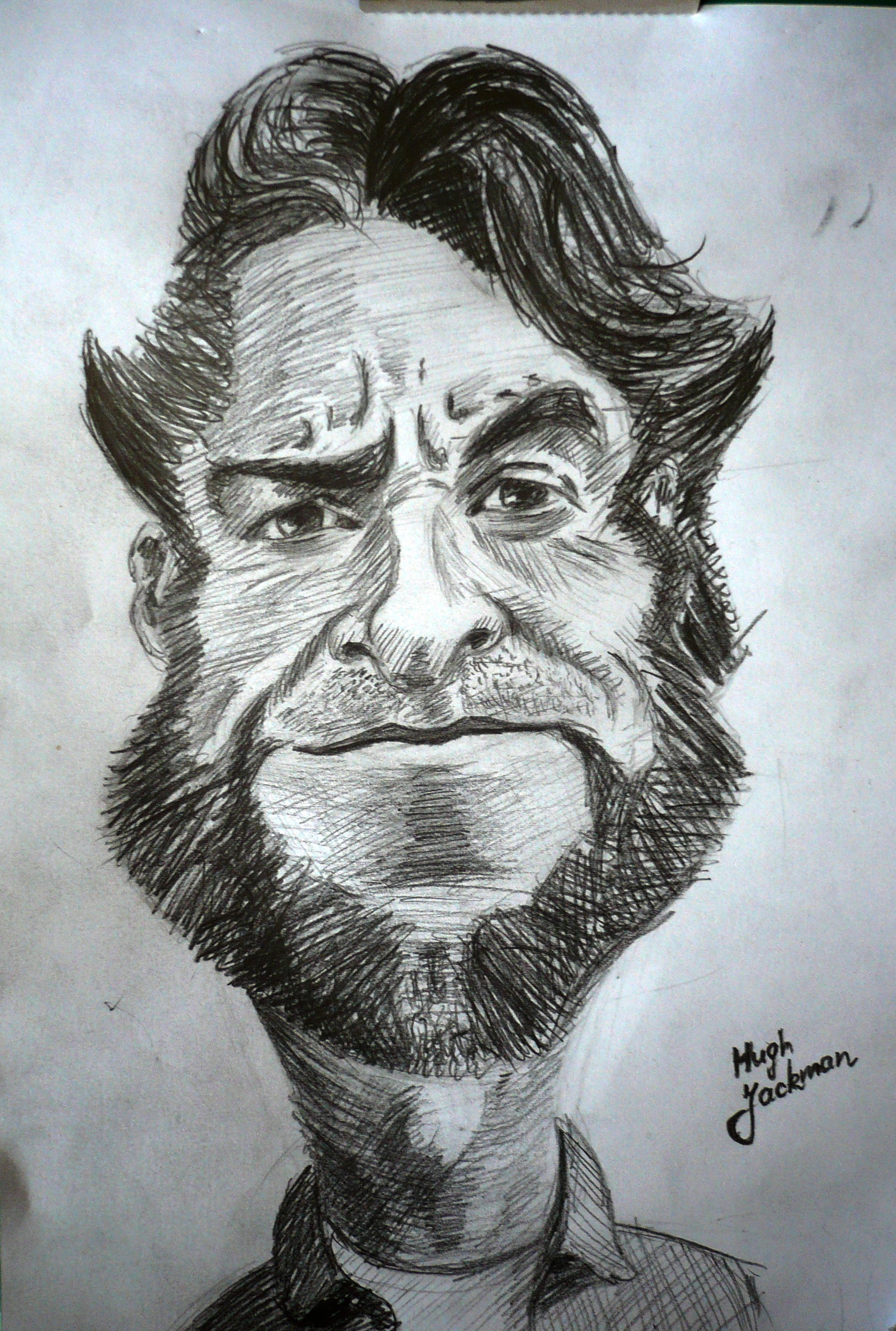 Hugh Jackman/Wolverine caricature