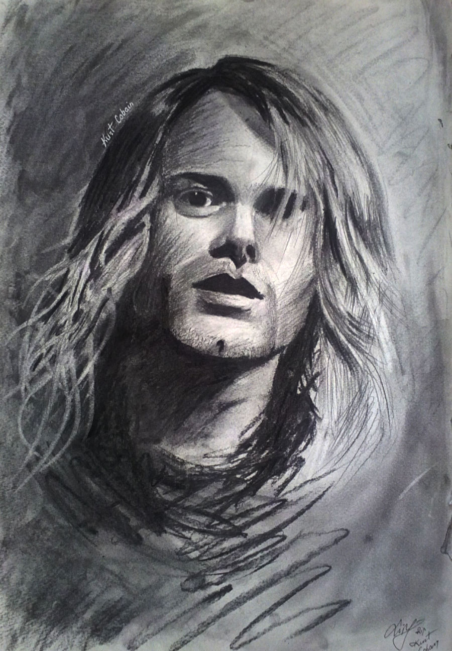 Kurt Cobain Charcoal portrait