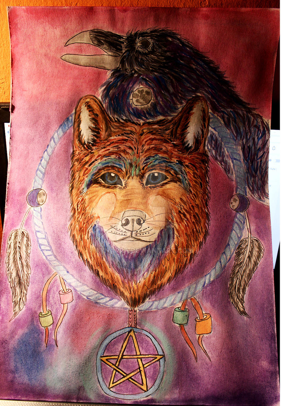 Magic raven and wolf by Aynarra on DeviantArt