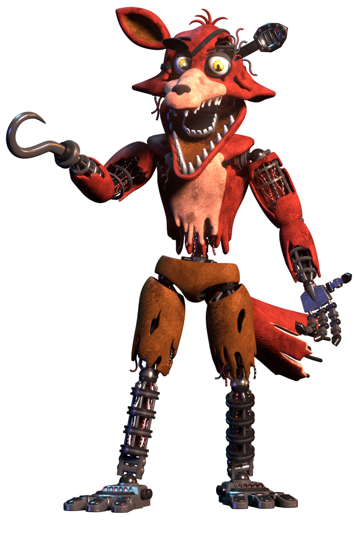 Stylized Withered Foxy by e74444444444 on DeviantArt