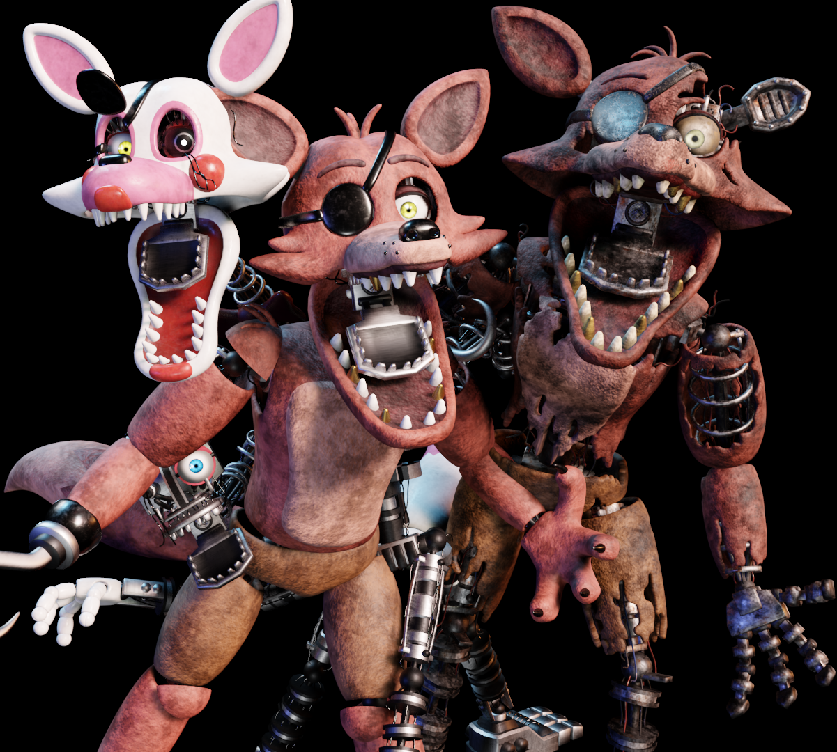 Colors Live - mangle and withered foxy :D by fnaf_butterz