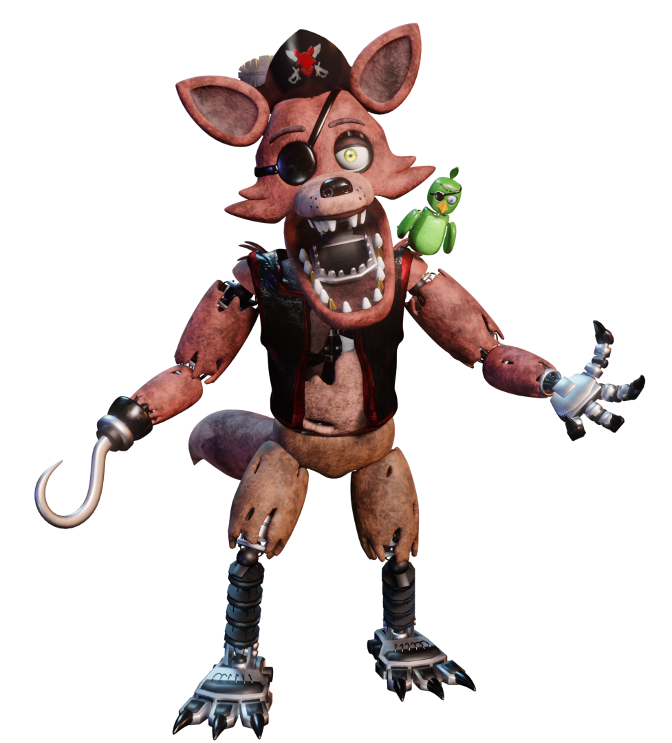 Stylized Withered Foxy - Download Free 3D model by tarmacyclops [868bb45] -  Sketchfab