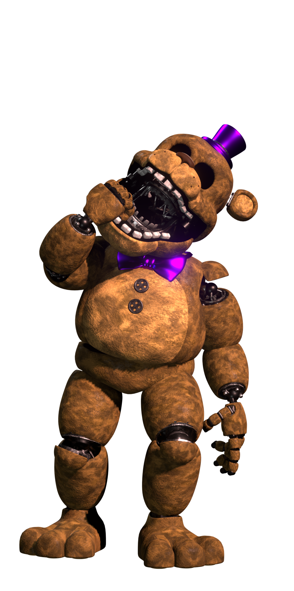 Nightmare Fredbear Character Render by TheUnbearable101 on DeviantArt