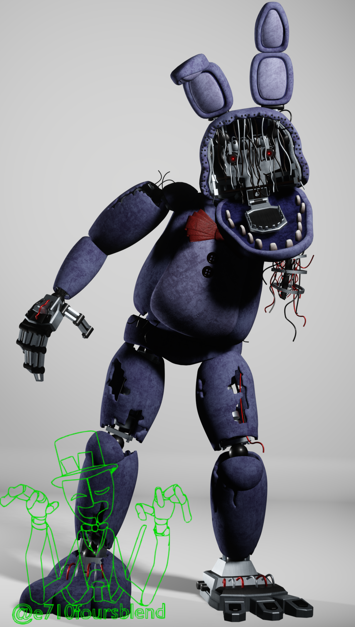 New Model Of Withered Chica by e74444444444 on DeviantArt