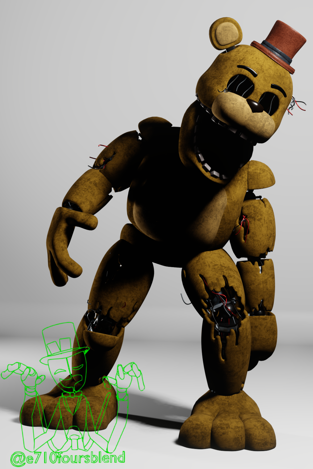 New Model Of Withered Chica by e74444444444 on DeviantArt