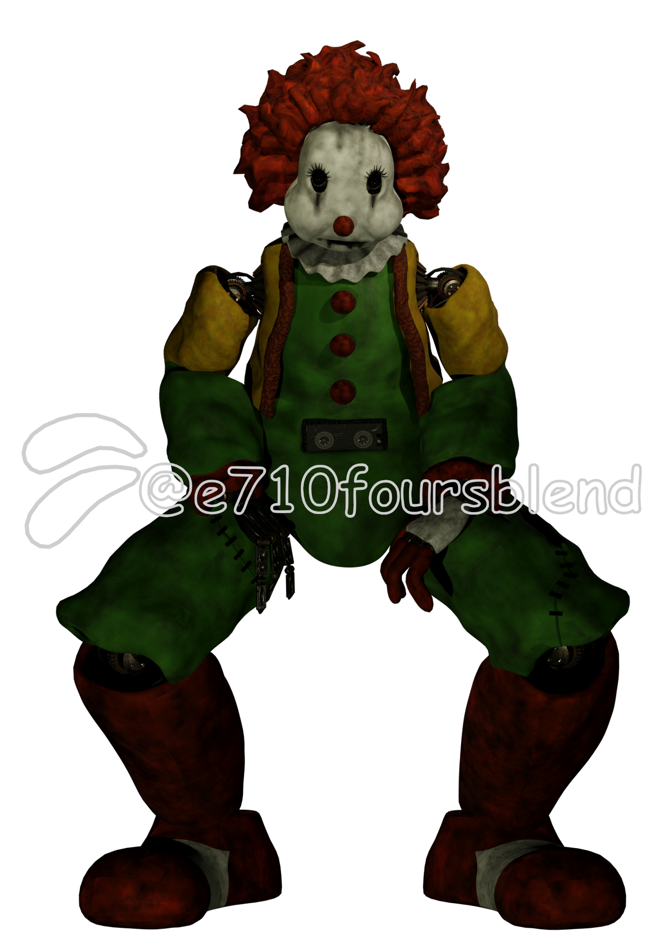Withered Billy the clown by e74444444444 on DeviantArt