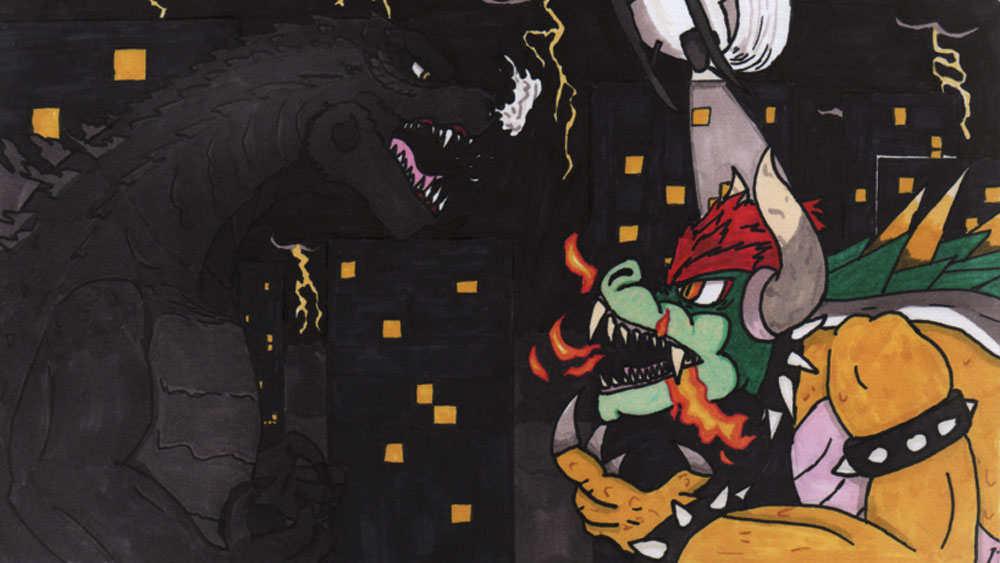 Godzilla VS Giga Bowser