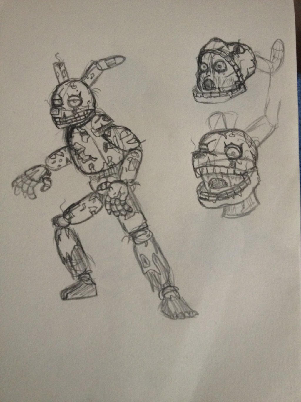 Springtrp Side View Springtrap sketch by BaKaiju on DeviantArt