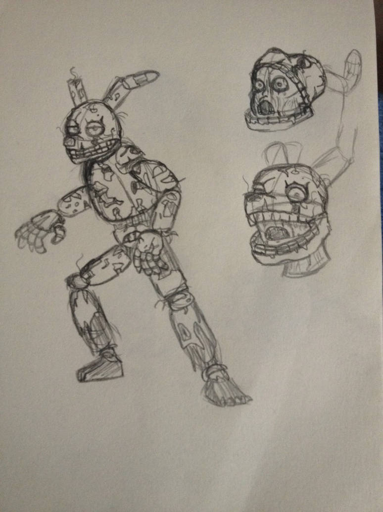 Springtrap sketch by BaKaiju on DeviantArt