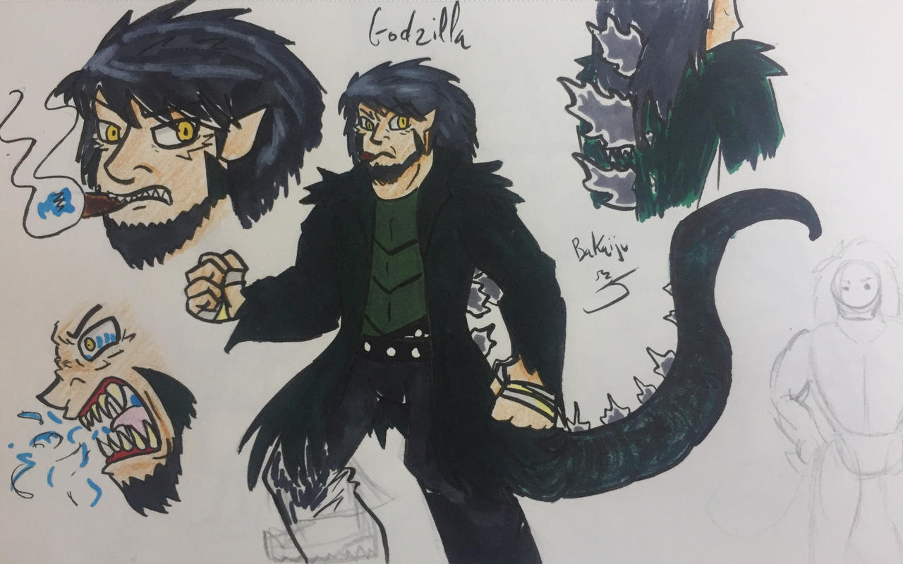Humanized Godzilla Humanized King of the Monsters by BaKaiju on DeviantArt
