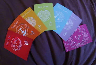 Chakras greeting cards