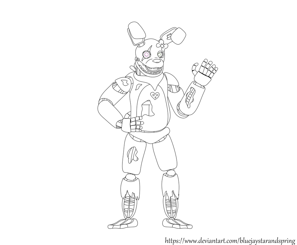 Animatronic rabbit oc lineart#1 by RoseTheCuteRabbit on DeviantArt