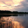 sunset in Kernave (Lithuania)