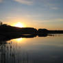 sunset time on the lake