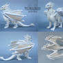 Custom White Polymer Clay Dragon