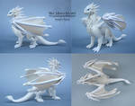 Custom White Polymer Clay Dragon by MiniMythicalMonsters