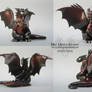 Mahogany and Black Polymer Clay Dragon