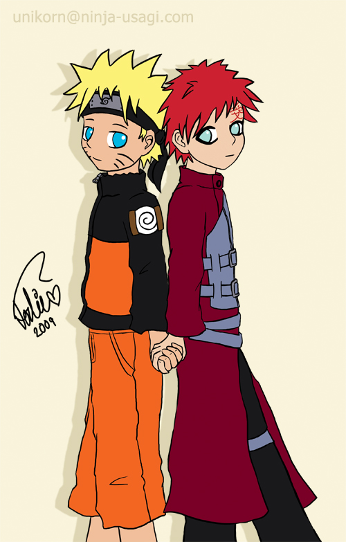 Cute NaruGaa Back to Back