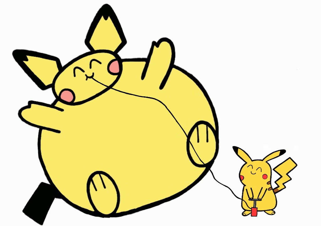 Pikachu Pokemon Inflation Inflated Pichu by ThunderGamer025 on DeviantArt