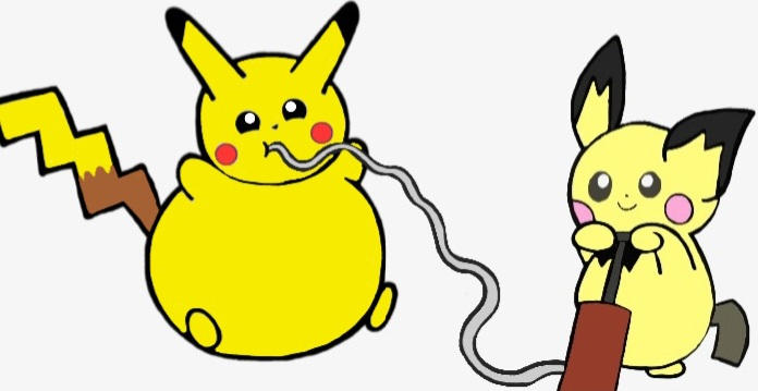 Pikachu Pokemon Inflation Inflated Pikachu 1/3 by ThunderGamer025 on DeviantArt