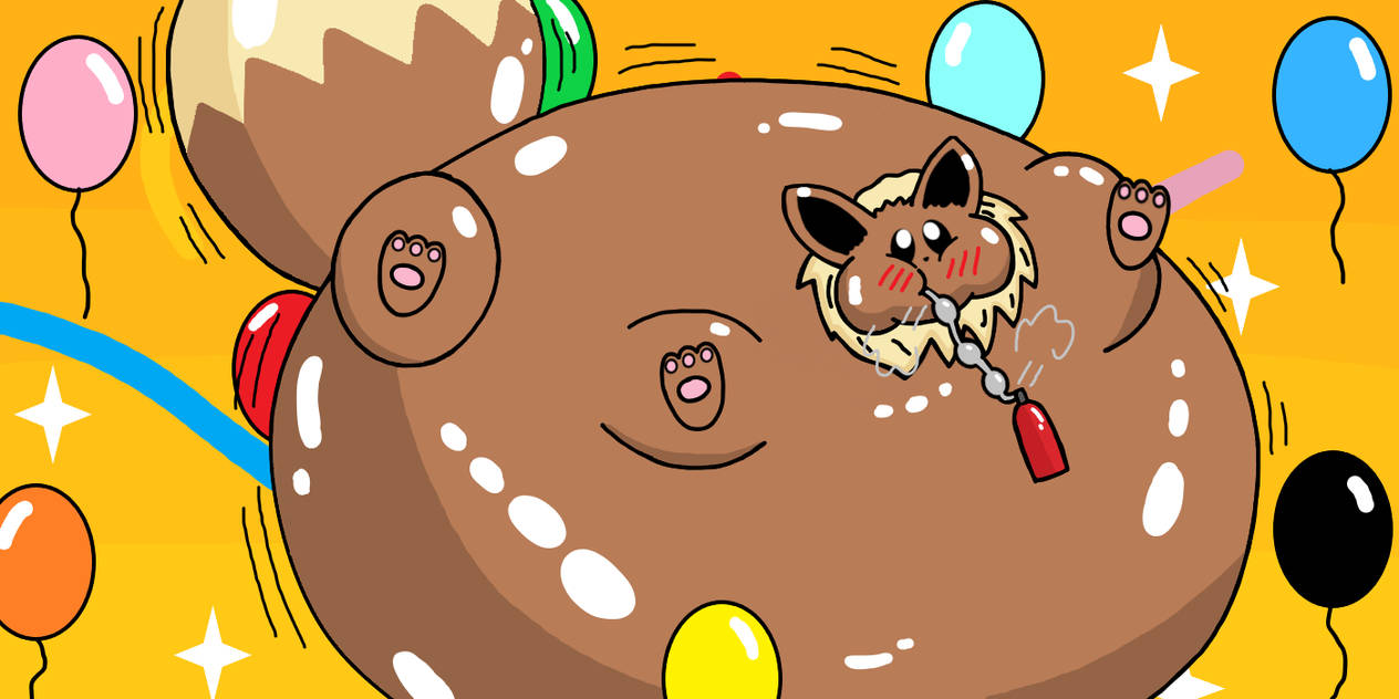 Eevee Inflation Inflated Eevee balloon by ThunderGamer025 on DeviantArt