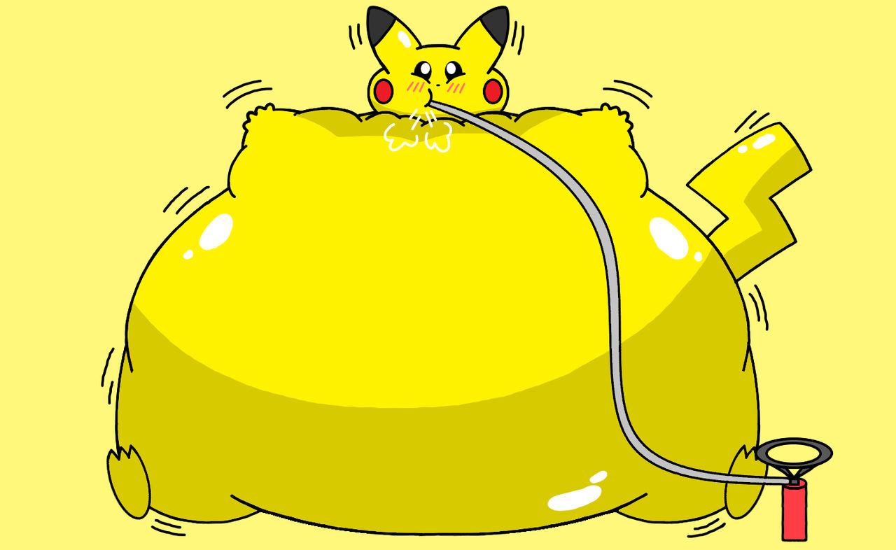 Pikachu Pokemon Inflation Inflated Pikachu by ThunderGamer025 on DeviantArt