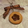 Chocolate Linzer Cookie Necklace