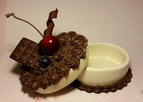 Ceramic Chocolate Treat Box Open SOLD