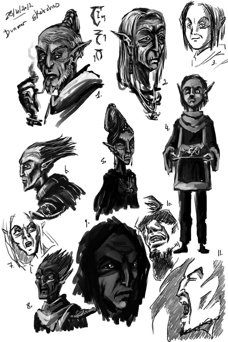 TES - Dunmer sketches