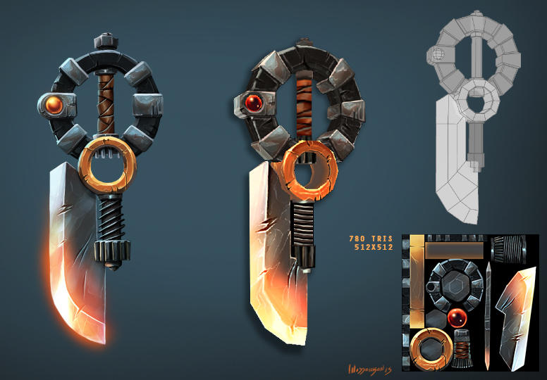 Knife weapon development by BenjaminWiddowson on DeviantArt