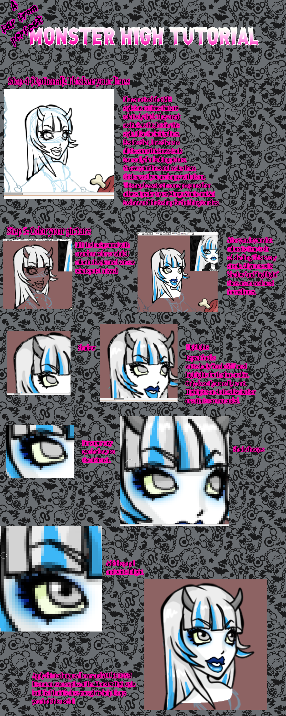 Monster High tutorial part 2