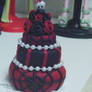 Red and Black Wedding Cake