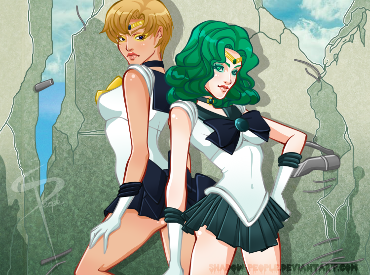 Sailor Uranus and Sailor Neptune Redraw