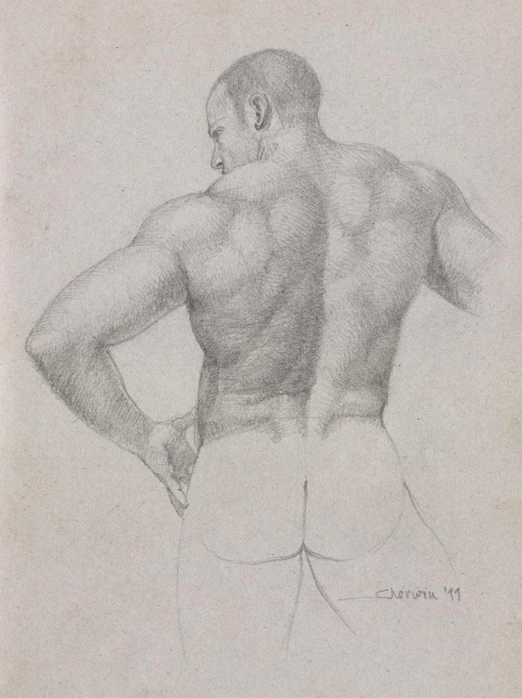 Muscular male back