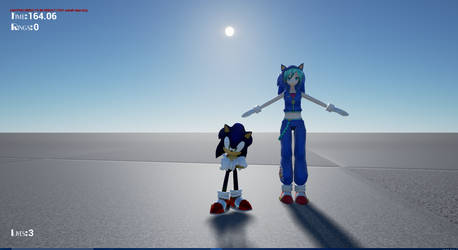 Sonic and Miku in the UE4