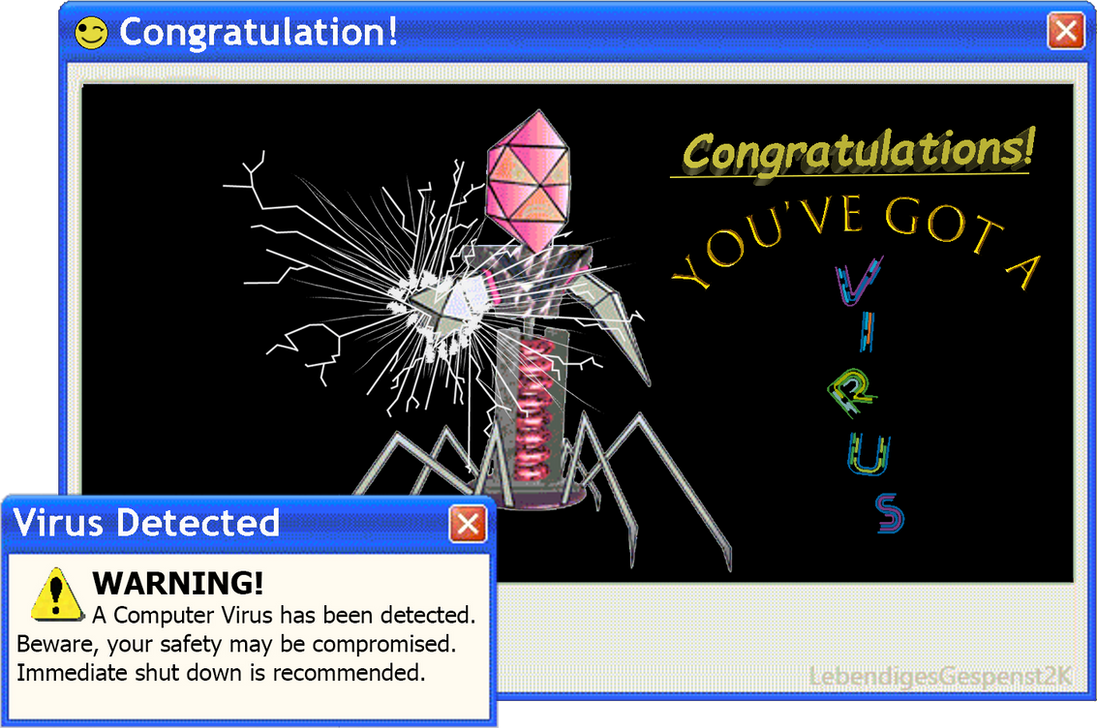 Computer Virus Skin Computer Virus Breaking Through Your Screen by LebendigesGespenst2K on ...