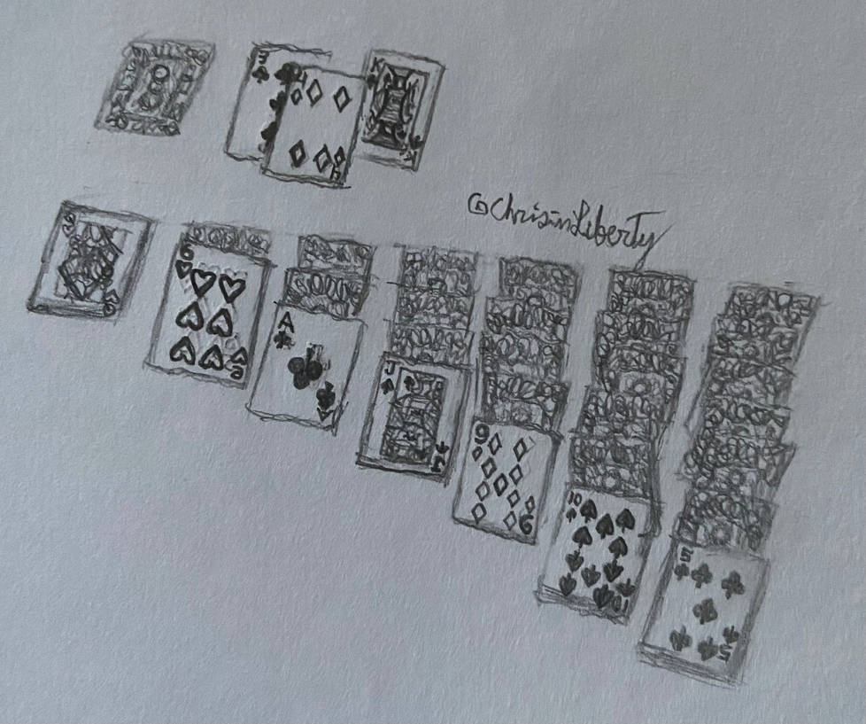 Solitaire game sketch by ChrisinLiberty on DeviantArt