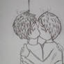 Emery and Derek, yaoi kissing