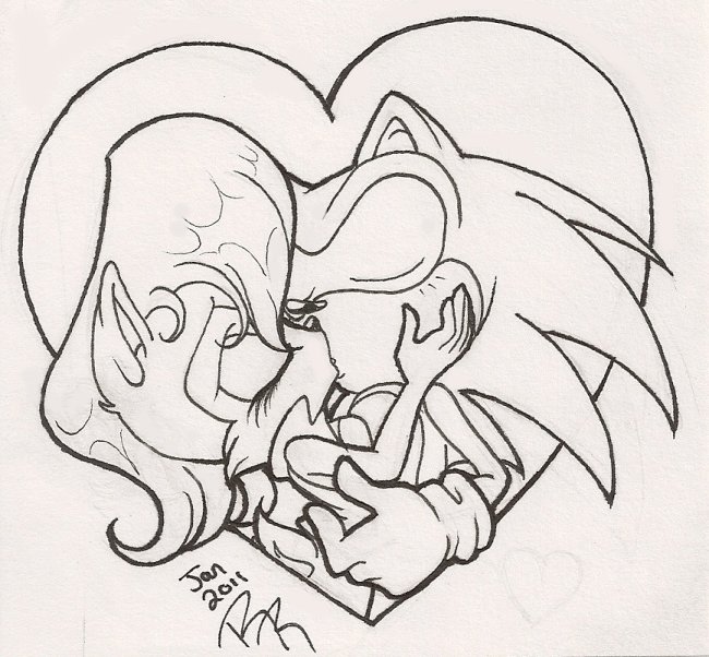 Sonic and Sally Sweet Kiss