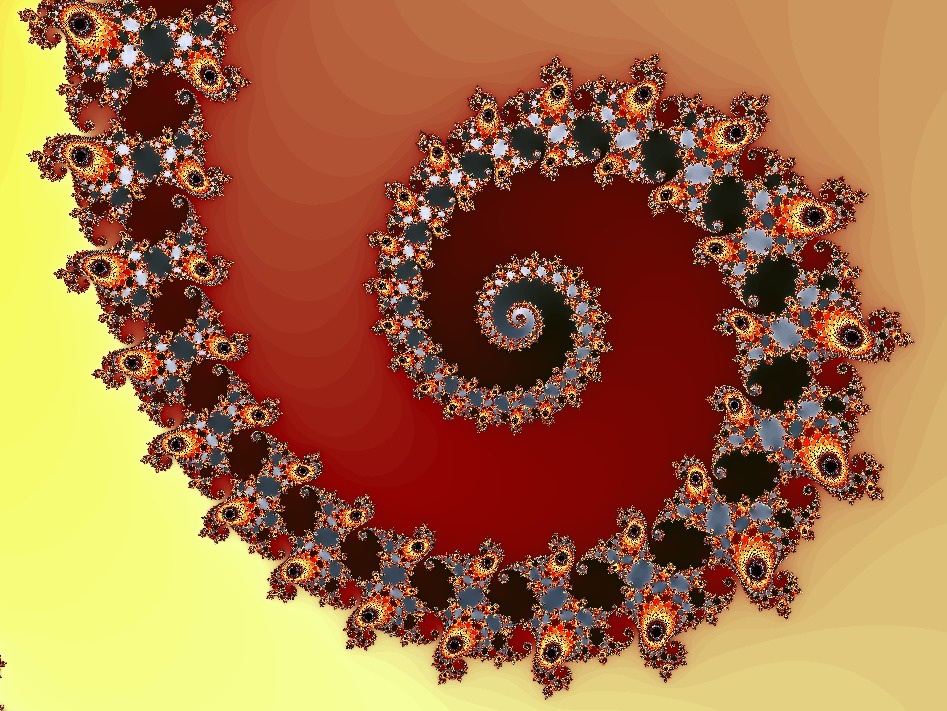 Brown fractal spiral