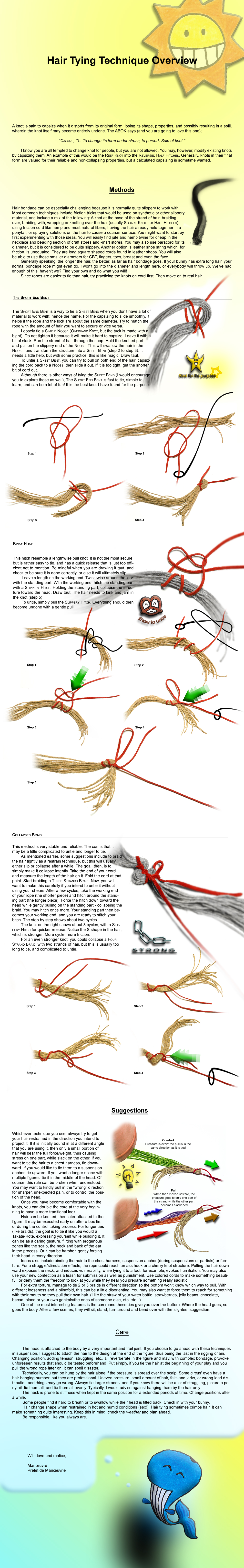 Hair tying technique overview