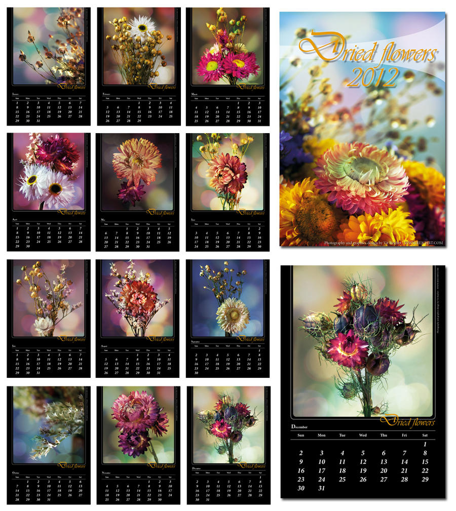 Calendar 2012 Dried Flowers