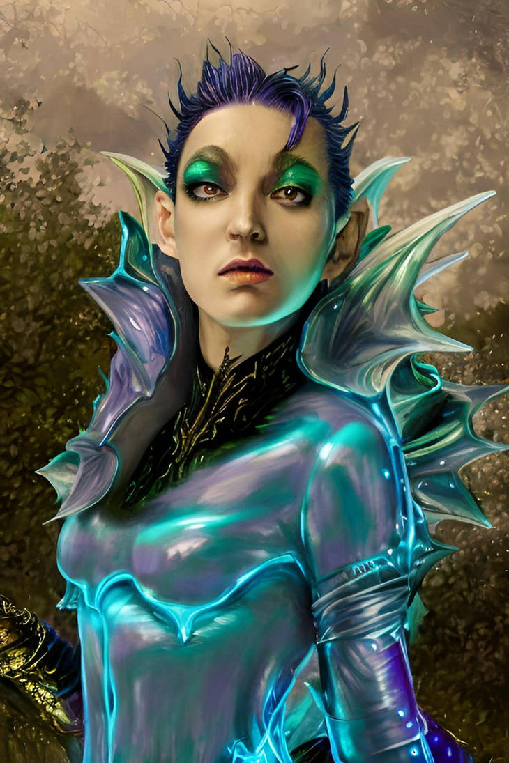 Elf Spectre Elf in spectral dragon armor morph 7 by fawsums on DeviantArt